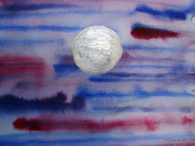 Vollmond ueber der Stadt Muenchen